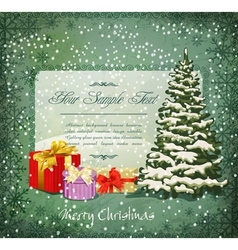 Vintage festive invitation vector image