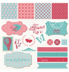Scrapbook design elements vector image