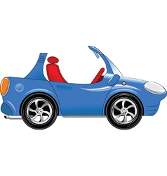 Small blue car vector image