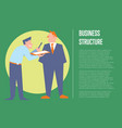 Business structure banner with business people Business structure banner with business people vector image