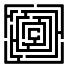 Rectangle maze izolated on white vector image
