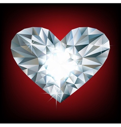 Shiny diamond heart Shiny diamond heart vector image