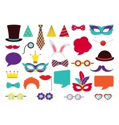 Party Birthday photo booth props vector image