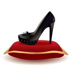 Shoe on the pillow vector image