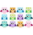 Cartoon owls vector image