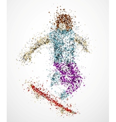 Abstract skateboarder vector image