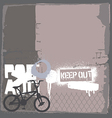 BMX bike on the wall vector image