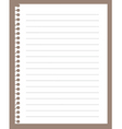 Spiral notebook paper vector image