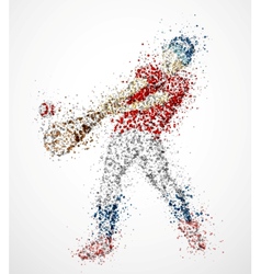 Abstract baseball player vector image