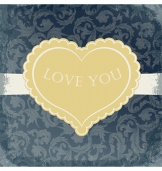 Vintage gift card vector image