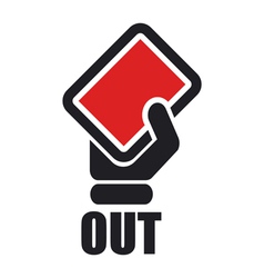 Red card icon vector image
