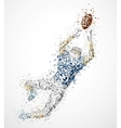 Abstract american football player vector image