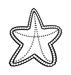 outline sea starfish concept vacation beach vector image