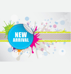 New arrival label design vector image