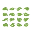 Green leaves icons Green leaves icons vector image