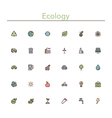 Ecology Colored Line Icons vector image
