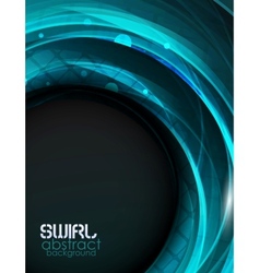 Blue swirl abstract background vector image