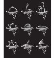 Restaurants icon set vector image