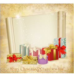 Vintage holiday invitation vector image