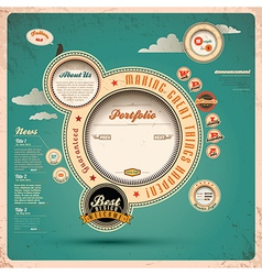 Retro Web tempalte vector image