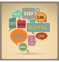 Retro style speech bubbles vector image