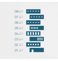 Real estate infographics template in retro style vector image