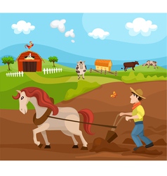 Farm vector image