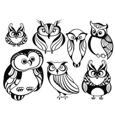 Decorative Owls vector image