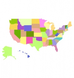 Map of usa vector image