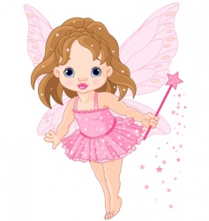 Cute baby fairy vector image