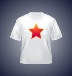 White t-shirt vector image