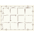 Vintage corner design elements vector image