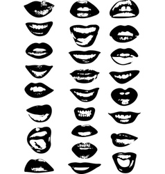 Lips Set Woman vector image