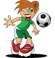Cartoon football player vector image