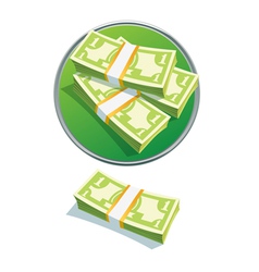 One dollar stack vector image