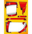 Design Elements with Red Ribbons vector image
