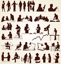 Business People Silhouettes vector image