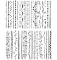 Hand drawn line border set Hand drawn line border set vector image