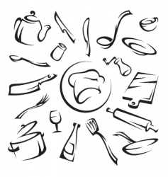 Kitchenware vector image