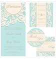 Wedding invitation set vector image