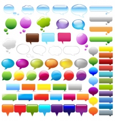 Speech bubbles set vector image