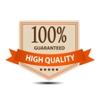 Satisfaction guaranteed label vector image