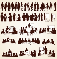 Business People Silhouettes vector image