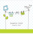 Baby arrival announcement card vector image