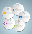 Set of round steps template vector image
