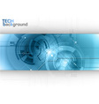 Tech background line blue center vector image