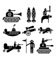 Military Icons vector image