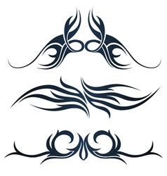 Set of tribal tattoo vector image