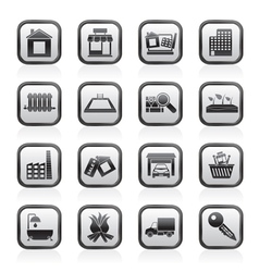 Real Estate and building icons vector image