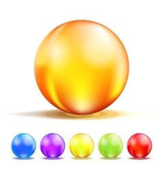 Color Glass Balls vector image